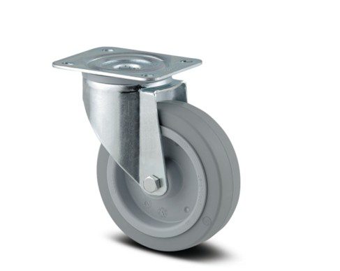 Economy Swivel 100mm Castor - Grey Rubber *SPECIAL OFFER